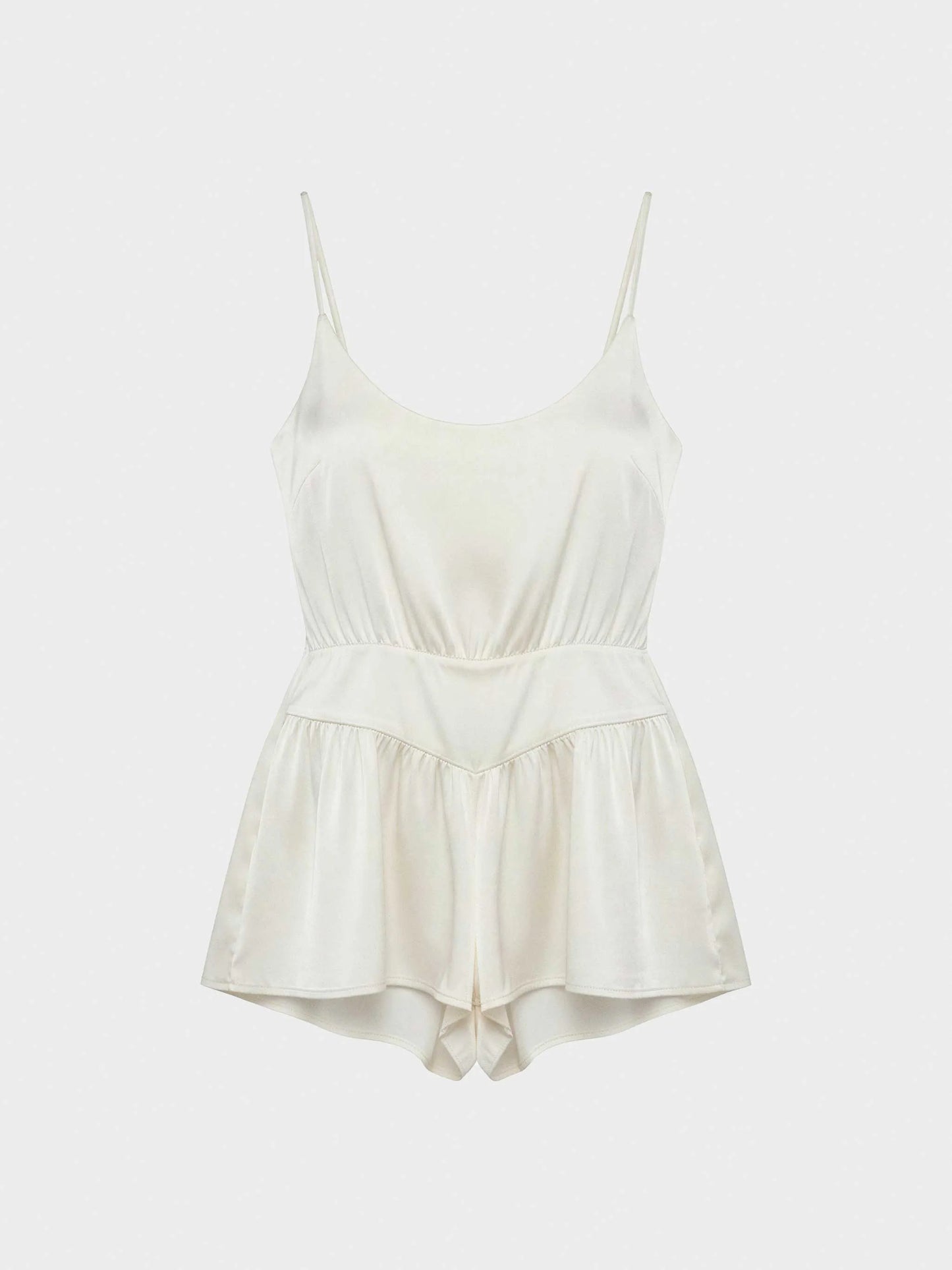 Mono corto satén colección bridal tirantes finos regulables