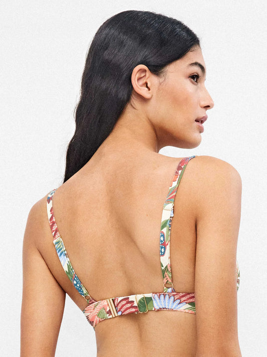 Top bikini capacidad estampado tropical con foam