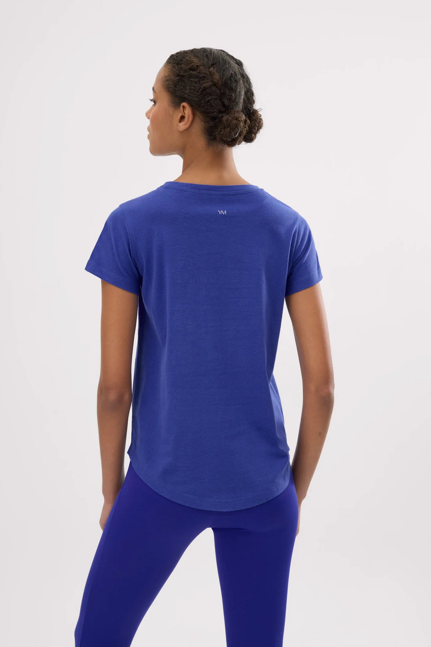 Camiseta algodón básica estilo deportivo azul