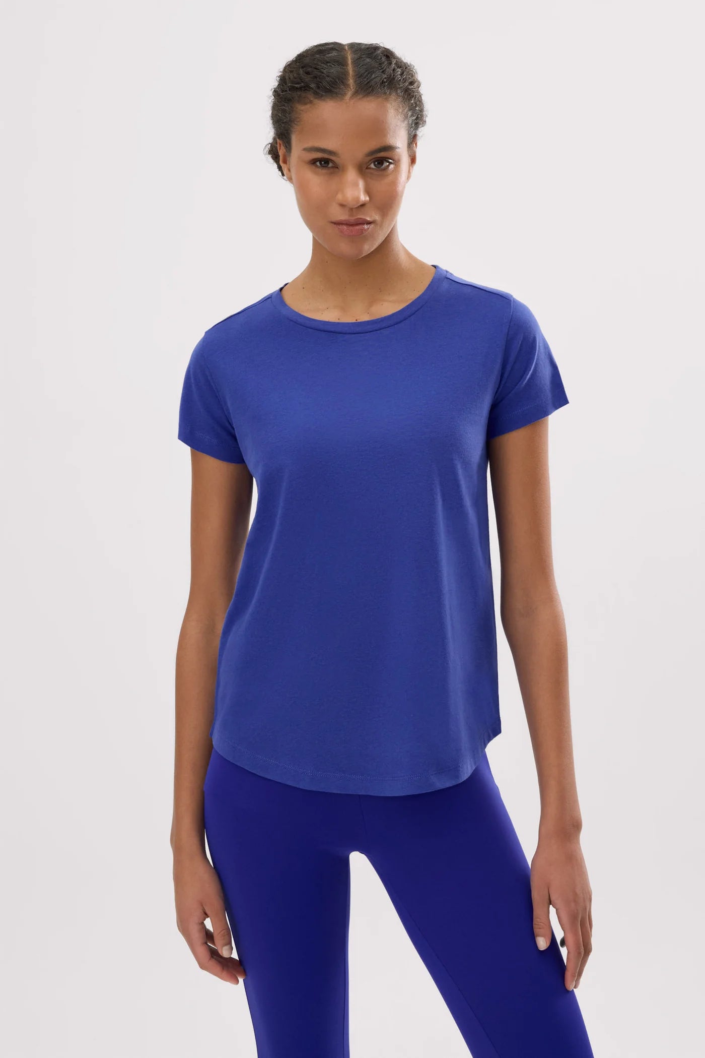 Camiseta algodón básica estilo deportivo azul