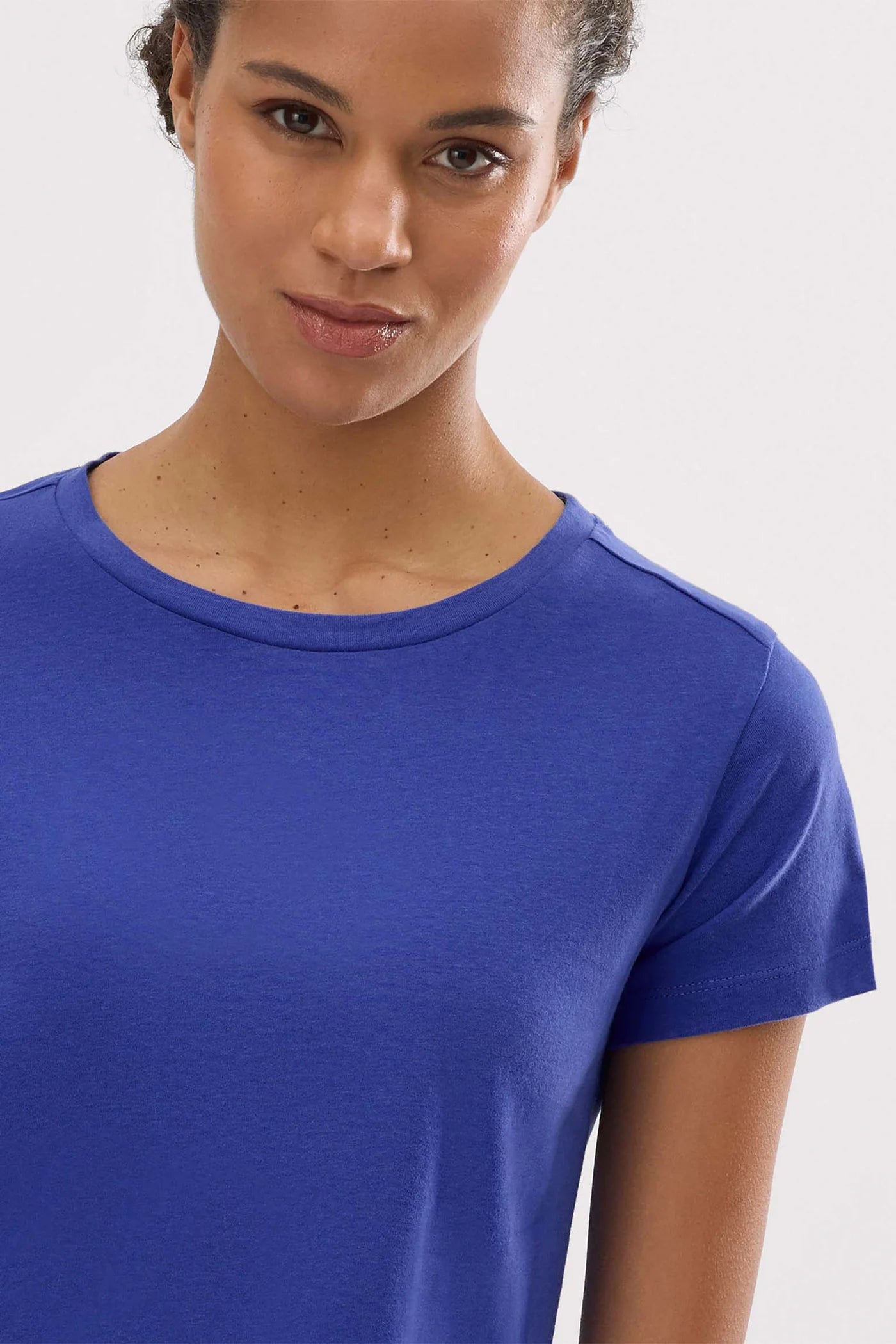Camiseta algodón básica estilo deportivo azul