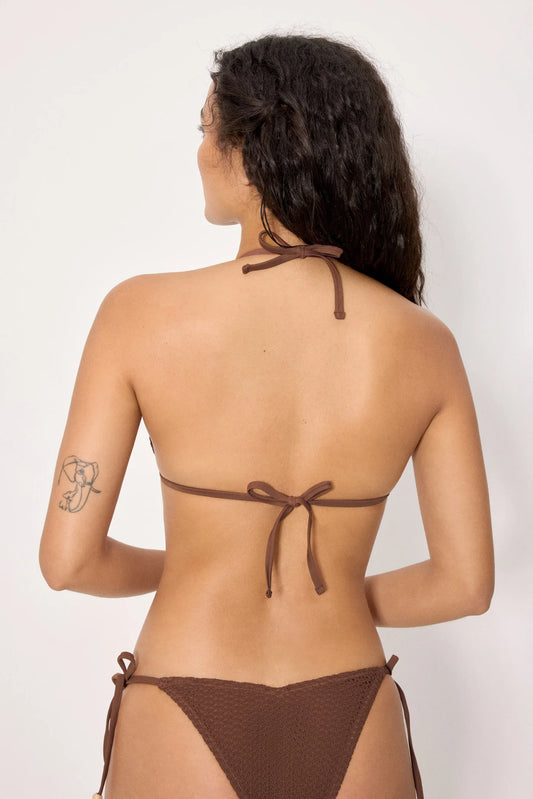 Braga bikini anudada brasileña tejido calado