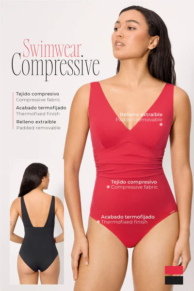 Bañador reductor Compressive rojo copa B