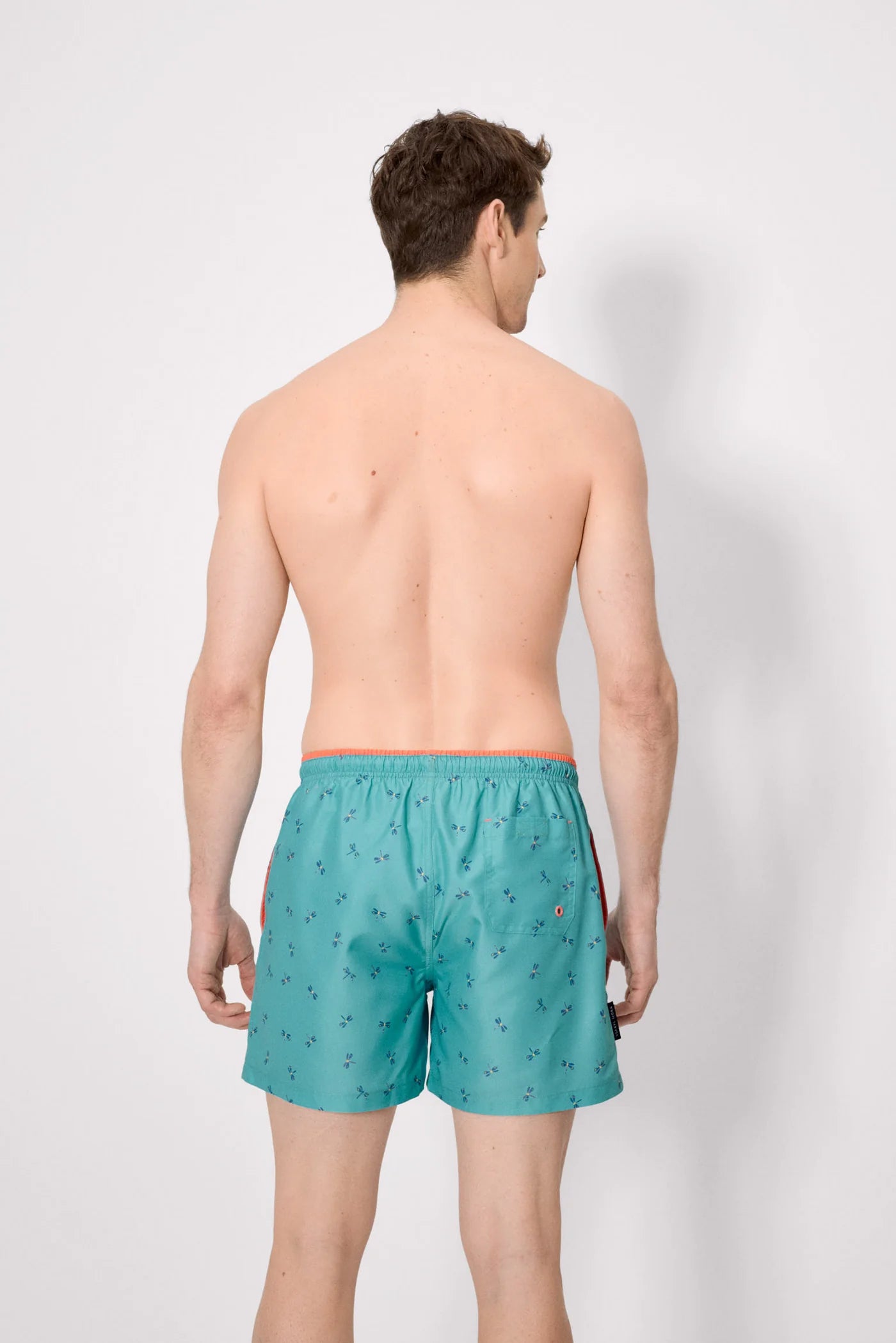 Bañador medio estampado libélulas