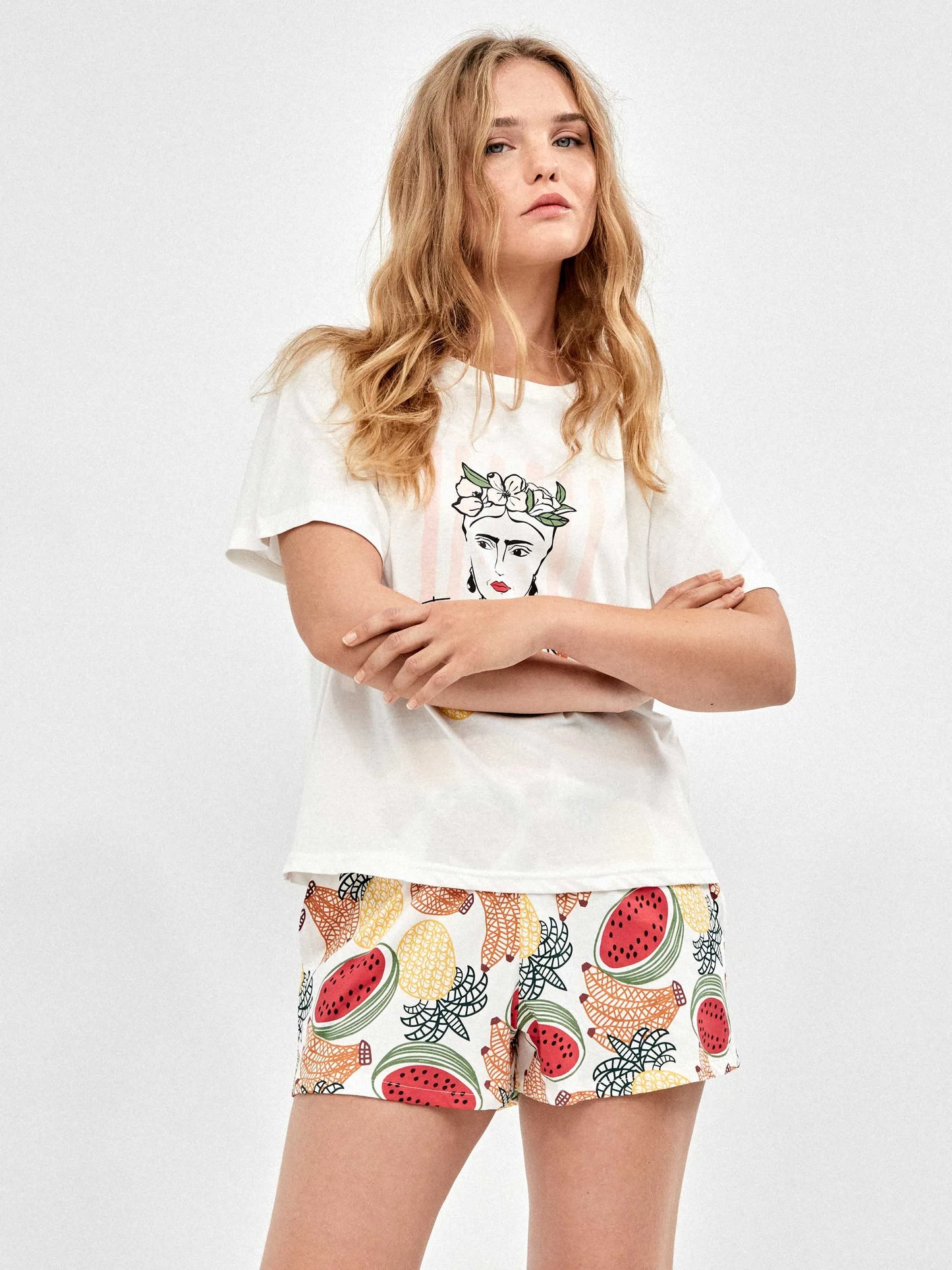 Pijama estampado colección Frida en algodón