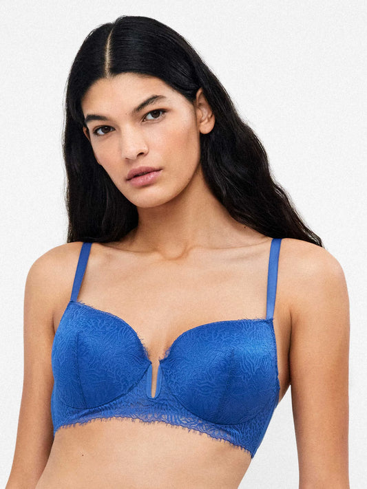 Sujetador capacidad corte tipo bustier en tejido de encaje